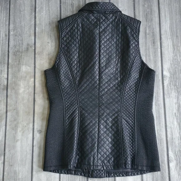 Love Token Quilted Faux Leather Vest Sz Med 8-10 - Picture 5 of 8